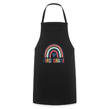 First grade teachers back to school - Cooking Apron - black - Front - AI Model Male 185 dark (185cm)