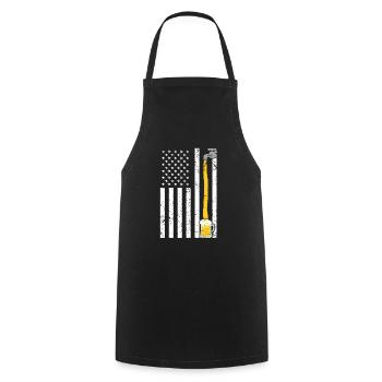 Craft Beer Brewery IPA Drinking American Flag USA - Kochschürze - Schwarz - Vorne - AI Model Male 185 dark (185cm)