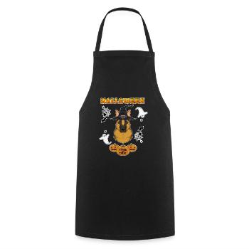 Happy Halloween I Dog Lover I German Shepherd - Cooking Apron - black - Front - AI Model Male 185 dark (185cm)