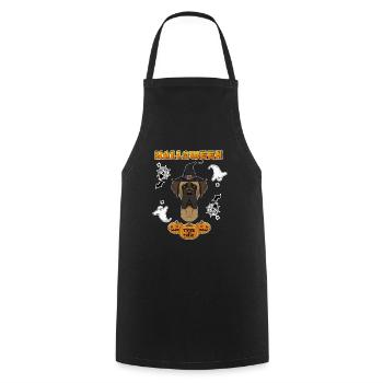 Happy Halloween I Dog Lover I Mastiff - Cooking Apron - black - Front - AI Model Male 185 dark (185cm)