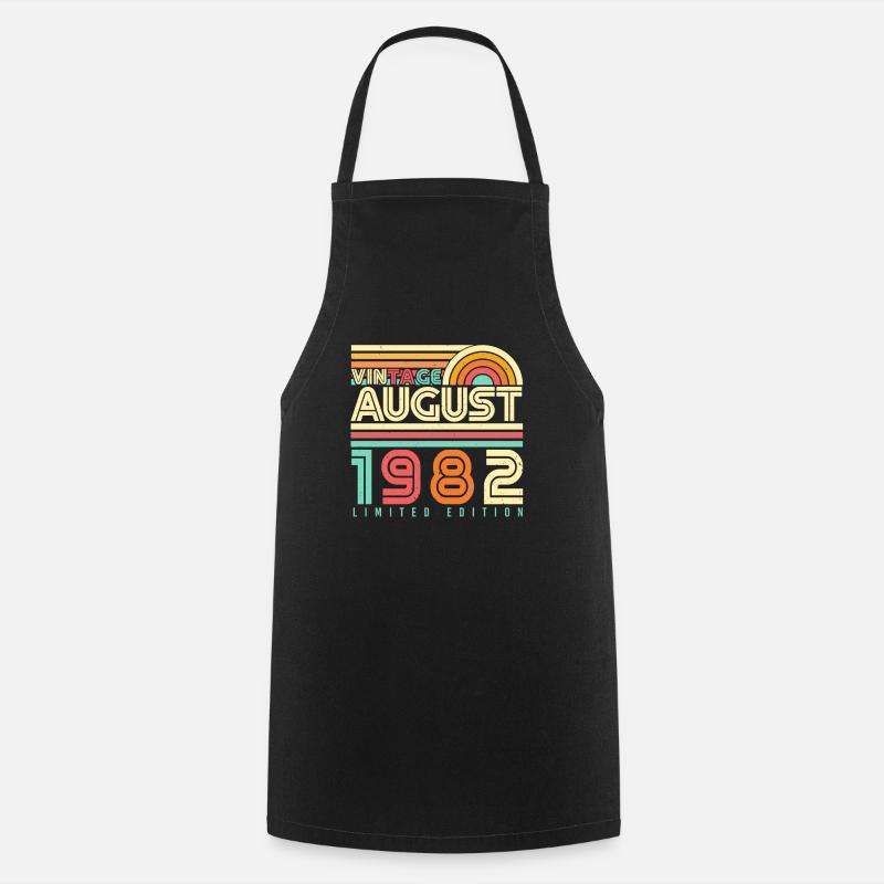 40e anniversaire août 1982 - Tablier de cuisine - noir