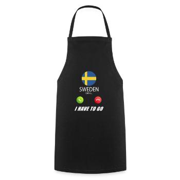 La Suède appelle les drapeaux lusiger - Tablier de cuisine - noir - Devant - AI Model Male 185 dark (185cm)