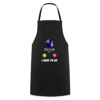 Tristan da Cunha appelle les drapeaux lusiger en disant - Tablier de cuisine - noir - Devant - AI Model Male 185 dark (185cm)