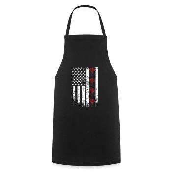 Mushroom Picker USA US Mushroom - Tablier de cuisine - noir - Devant - AI Model Male 185 dark (185cm)
