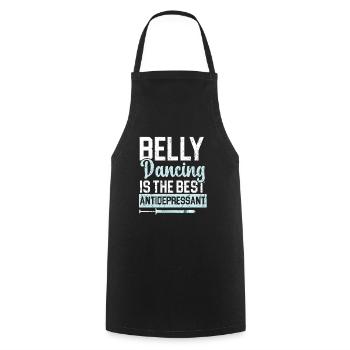La danse du ventre est le meilleur antidépresseur Shimmy - Tablier de cuisine - noir - Devant - AI Model Male 185 dark (185cm)