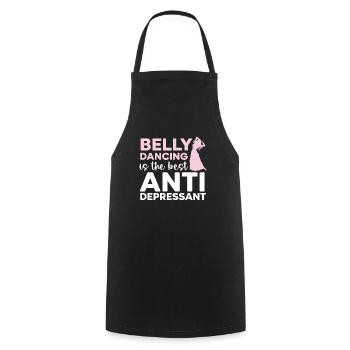 La danse du ventre est le meilleur antidépresseur Shimmy - Tablier de cuisine - noir - Devant - AI Model Male 185 dark (185cm)