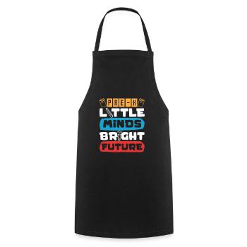 Preschool Kids Back to School Little Minds Bright - Cooking Apron - black - Front - AI Model Male 185 dark (185cm)