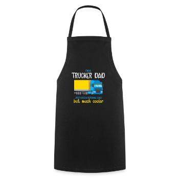 I'm A Trucker Dad, Yellow Truck Gift Truckers Papa - Tablier de cuisine - noir - Devant - AI Model Male 185 dark (185cm)