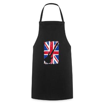 Platinum Jubilee Union Jack Best Bass Player - Kochschürze - Schwarz - Vorne - AI Model Male 185 dark (185cm)