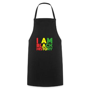 I Am Black History Month African American Pride - Kochschürze - Schwarz - Vorne - AI Model Male 185 dark (185cm)