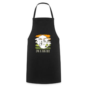 Fun Guy Mushroom Picker Mushroom Picker - Cooking Apron - black - Front - AI Model Male 185 dark (185cm)
