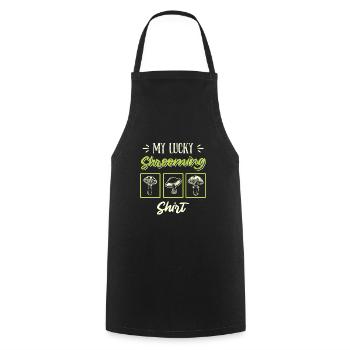 Mon collectionneur de champignons Lucky Shrooming Shirt - Tablier de cuisine - noir - Devant - AI Model Male 185 dark (185cm)