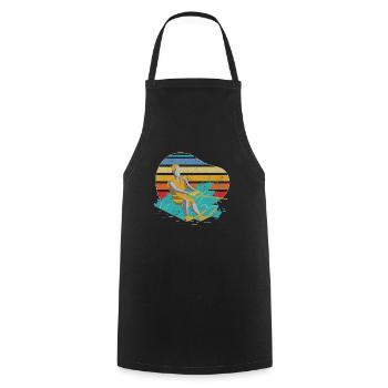 Water Skiing Summer Fun - Cooking Apron - black - Front - AI Model Male 185 dark (185cm)