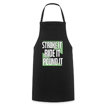 It Ride It Pound It Triathlon - Cooking Apron - black - Front - AI Model Male 185 dark (185cm)