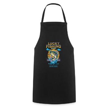 Chemise de pêche chanceuse Ne pas laver - Tablier de cuisine - noir - Devant - AI Model Male 185 dark (185cm)