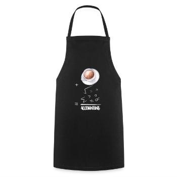 Okayest Comptable Math Calcul Café - Tablier de cuisine - noir - Devant - AI Model Male 185 dark (185cm)