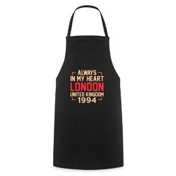London Lustige Geschenkidee - Kochschürze - Schwarz - Vorne - AI Model Male 185 dark (185cm)