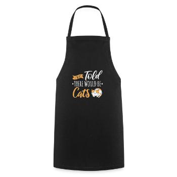 On m’a dit qu’il y aurait des chats drôles d’amants de chats coupés - Tablier de cuisine - noir - Devant - AI Model Male 185 dark (185cm)