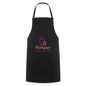 Tshirt femme Pompier fantastique - Tablier de cuisine - noir - Devant - AI Model Male 185 dark (185cm)