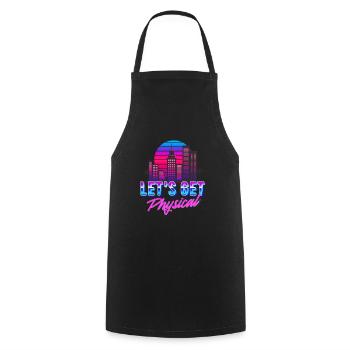 Obtenons l’esthétique Physique Vaporwave - Tablier de cuisine - noir - Devant - AI Model Male 185 dark (185cm)