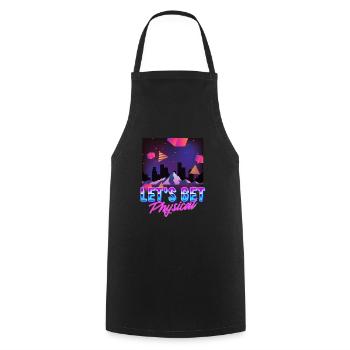 Let's get Physical Vaporwave Aesthetic - Cooking Apron - black - Front - AI Model Male 185 dark (185cm)