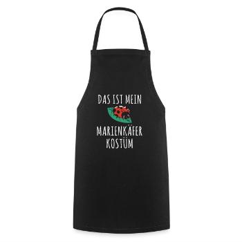 Das ist mein Marienkäfer Kostüm Outfit Fasching Ha - Kochschürze - Schwarz - Vorne - AI Model Male 185 dark (185cm)