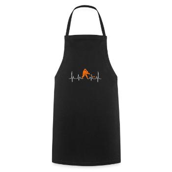 Hockey sur glace Heartbeat Joueurs de hockey sur glace - Tablier de cuisine - noir - Devant - AI Model Male 185 dark (185cm)
