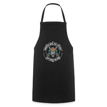 Jiu Jitsu Gorilla Samurai - Kämpfen MMA BJJ - Kochschürze - Schwarz - Vorne - AI Model Male 185 dark (185cm)