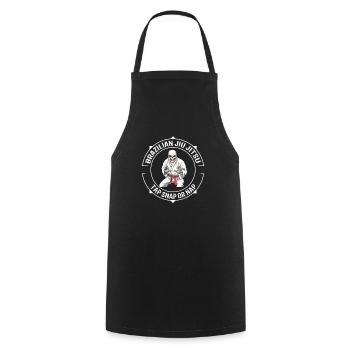 Jiu Jitsu Kämpfer Skelett - Kämpfen MMA BJJ - Kochschürze - Schwarz - Vorne - AI Model Male 185 dark (185cm)