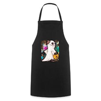 Halloween Zombie Ghost Tie Dye - Tablier de cuisine - noir - Devant - AI Model Male 185 dark (185cm)