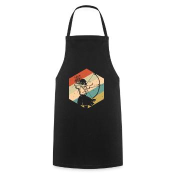 Archer Vintage Rétro - Tablier de cuisine - noir - Devant - AI Model Male 185 dark (185cm)