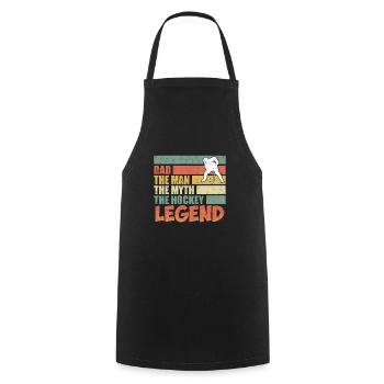 Papa l’homme du mythe la légende - Tablier de cuisine - noir - Devant - AI Model Male 185 dark (185cm)