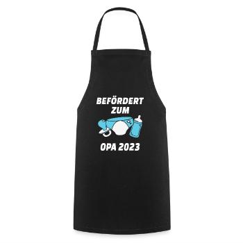 Befördert zum Opa 2023 Großvater Geschenk - Kochschürze - Schwarz - Vorne - AI Model Male 185 dark (185cm)