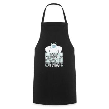 Doesnt Believe Either Humor - Cooking Apron - black - Front - AI Model Male 185 dark (185cm)