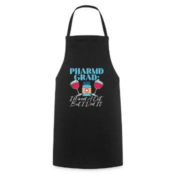 Pharmd Grad I Wined A Lot But I Dit It Graduation - Cooking Apron - black - Front - AI Model Male 185 dark (185cm)