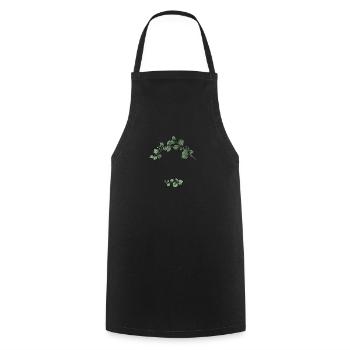 Eucalyptus Flower Wreath I Team Bridal Wedding Boho - Cooking Apron - black - Front - AI Model Male 185 dark (185cm)