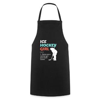 Ice Hockey Girl Damen Eishockey - Kochschürze - Schwarz - Vorne - AI Model Male 185 dark (185cm)