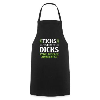 Zecken sind Dicks Lyme Disease Awareness Month - Kochschürze - Schwarz - Vorne - AI Model Male 185 dark (185cm)