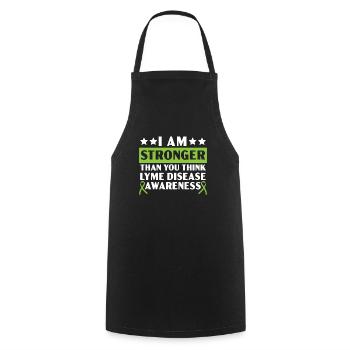 Je suis plus fort que vous ne le pensez maladie de Lyme - Tablier de cuisine - noir - Devant - AI Model Male 185 dark (185cm)