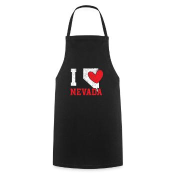 I Love Nevada USA America Nevadians Nevadans - Cooking Apron - black - Front - AI Model Male 185 dark (185cm)