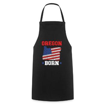 Oregon Born USA America Oregonians Travel Tourist - Cooking Apron - black - Front - AI Model Male 185 dark (185cm)