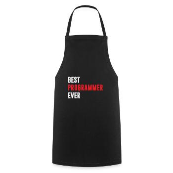 Best Programmer ever Funny Coder Quote - Kochschürze - Schwarz - Vorne - AI Model Male 185 dark (185cm)