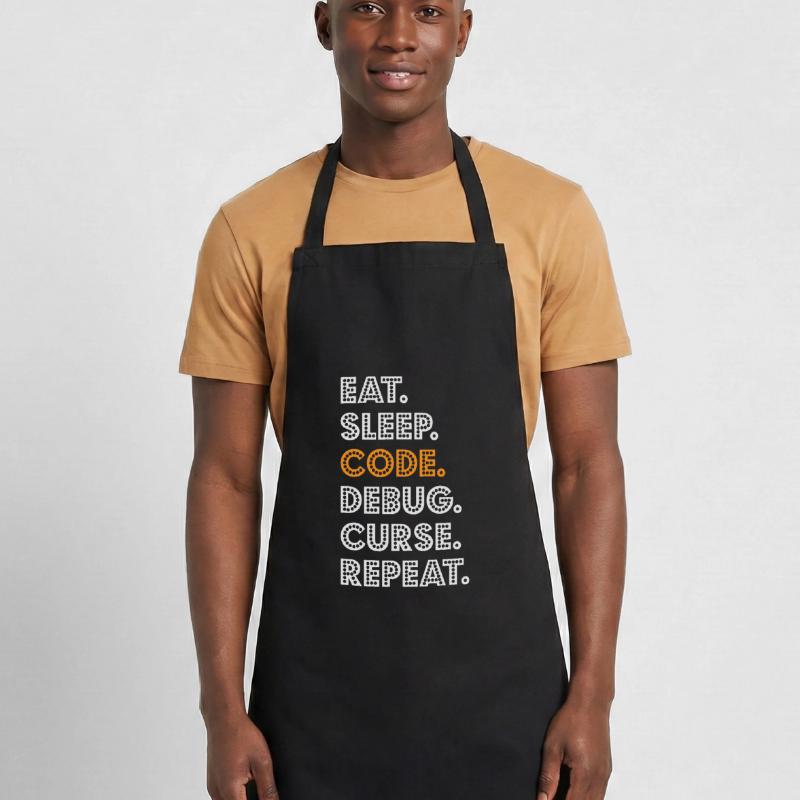 Eat Sleep Code Debug Curse Repeat Programmer Coder Kochschürze