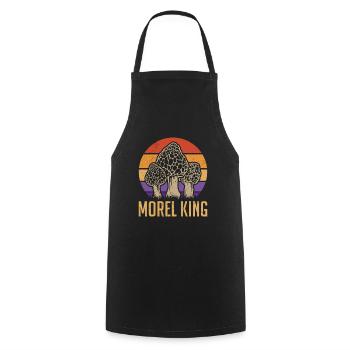 Morel King Mushrooms Collect Mushroom Pickers - Cooking Apron - black - Front - AI Model Male 185 dark (185cm)