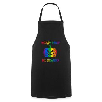Today Don't be Scared Halloween Pride - Cooking Apron - black - Front - AI Model Male 185 dark (185cm)