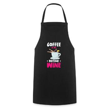 Coffee Caffeine Wine Drinking Coffee Addict - Cooking Apron - black - Front - AI Model Male 185 dark (185cm)