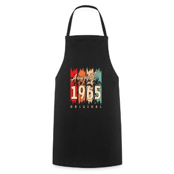 August 1965 Original - Cooking Apron - black - Front - AI Model Male 185 dark (185cm)