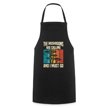 Assez pour moi je vais cueillir des champignons bunting aux champignons - Tablier de cuisine - noir - Devant - AI Model Male 185 dark (185cm)