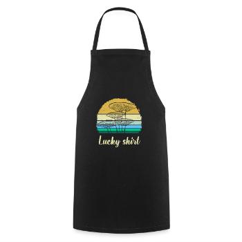 Lucky Shirt Cueilleur de champignons Cueillette de champignons Shrooming - Tablier de cuisine - noir - Devant - AI Model Male 185 dark (185cm)