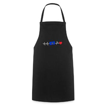 Cadeau de battement de cœur de Pennsylvanie - Tablier de cuisine - noir - Devant - AI Model Male 185 dark (185cm)